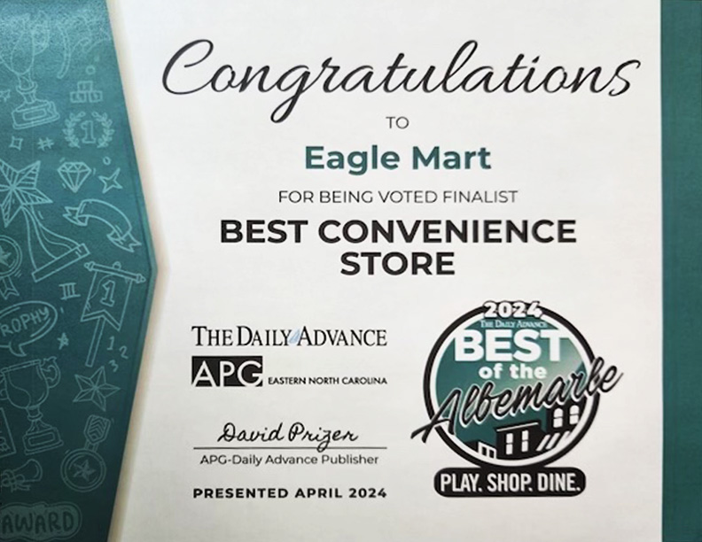Eagle Mart Continues to be the Best Convenience Store in 2024